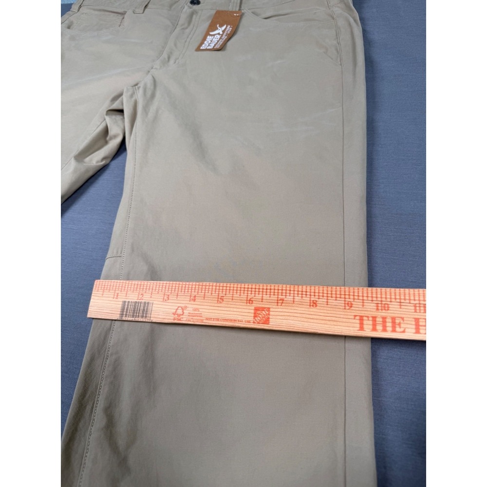 Eddie Bauer Voyager Flex Slim Fit Slim Leg 40x36 Khaki Tan Twill Pant 5 Pkt NWT - Picture 10 of 13